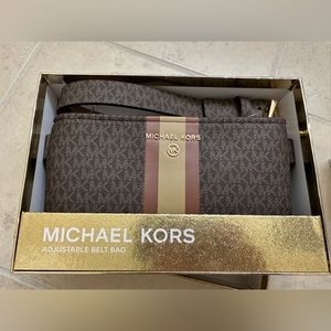MK brown adjustable belt bag